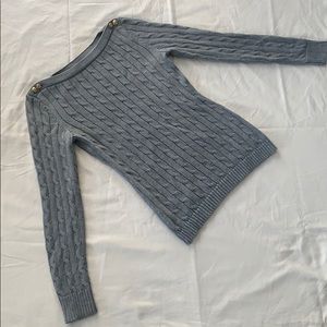 Gray Fitted Ralph Lauren Sweater